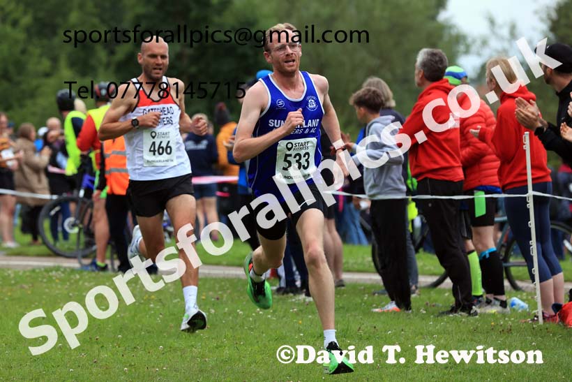 Senior men, 2024 Sunderland Harriers 5k, Silksworth, Sunderland.  Photo: David T. Hewitson/Sports for All Pics
